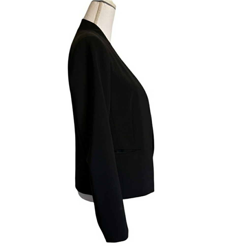 Theory open front wool blend Lanai stretch black jacket size 10 - Picture 4 of 14
